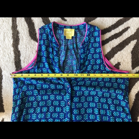 Anthropologie Maeve Ada Blue Aztec Tank 4 - Picture 4 of 7